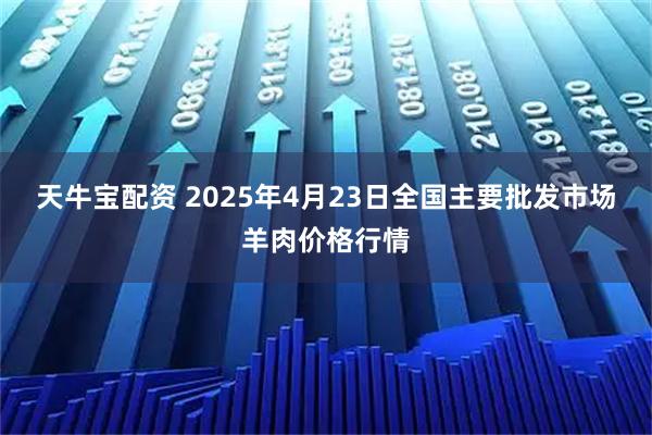 天牛宝配资 2025年4月23日全国主要批发市场羊肉价格行情