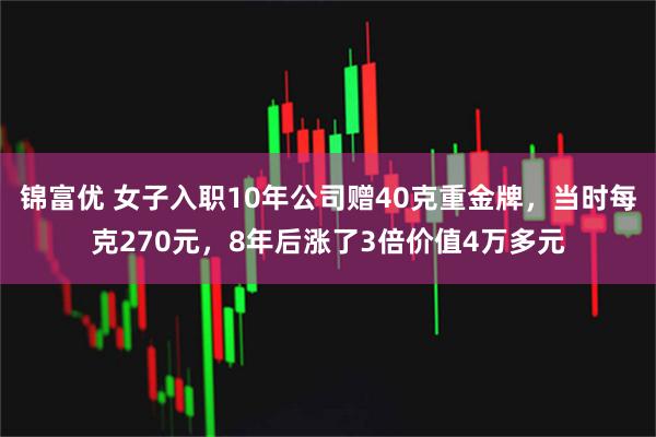 锦富优 女子入职10年公司赠40克重金牌，当时每克270元，8年后涨了3倍价值4万多元