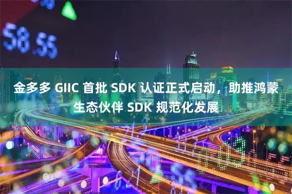 金多多 GIIC 首批 SDK 认证正式启动，助推鸿蒙生态伙伴 SDK 规范化发展