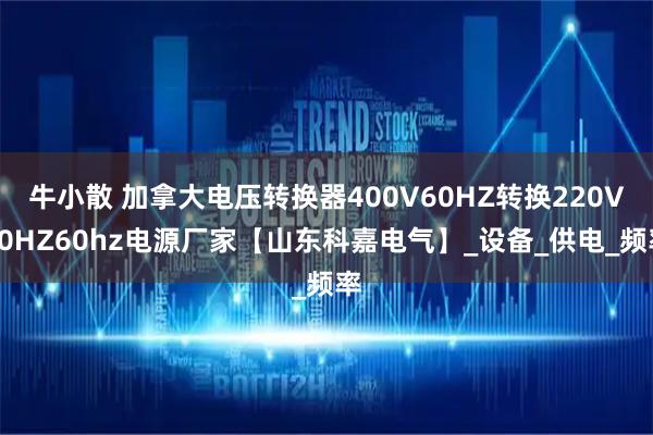 牛小散 加拿大电压转换器400V60HZ转换220V50HZ60hz电源厂家【山东科嘉电气】_设备_供电_频率